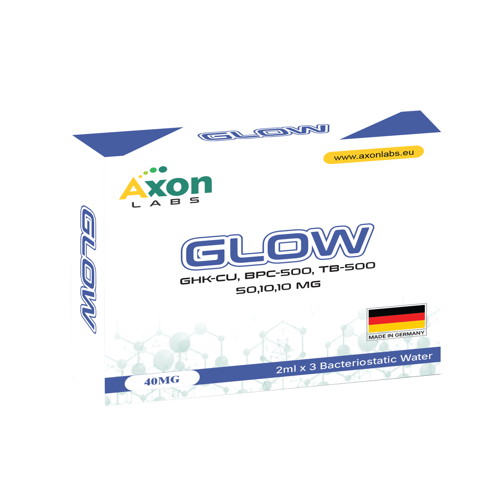 Axon Labs GLOW — blue label — 40 mg on pack